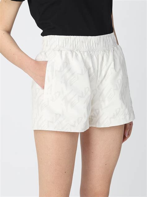 fendi shorts white|farfetch Fendi shorts.